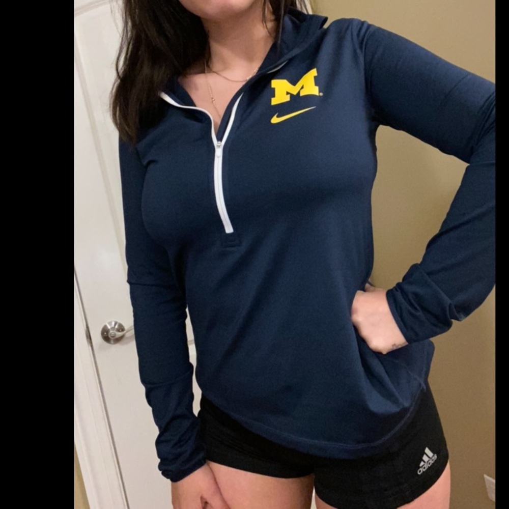 University of Michigan Nike Dri-fit half zip